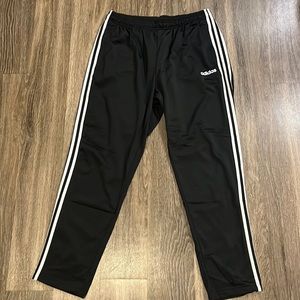 Black and White Stripe Adidas Sweatpants